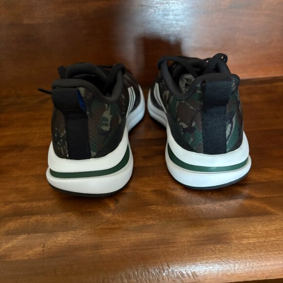 Adidas FortaRun K Running Shoes (GV9466) Black/White/Green US Unisex Big Kid 6.5 - Picture 3 of 6